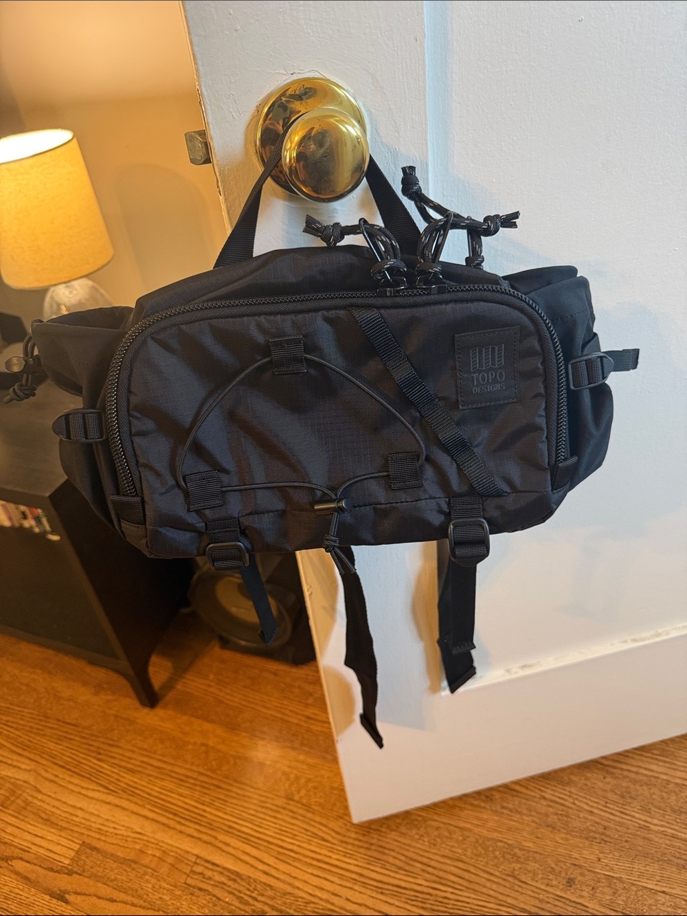 Topo Designs Mountain Black Hydro Hip Bag NWOT